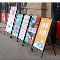 Portable A-Frame Sign Holder for Outdoor Advertising and Displays