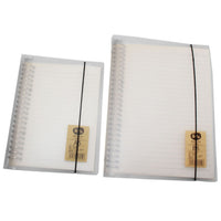 B5/A5 Frosted PP Loose-Leaf Notebook with Steel Rings, Refillable Subject Notebook, 20/26 Holes, 60 Sheets