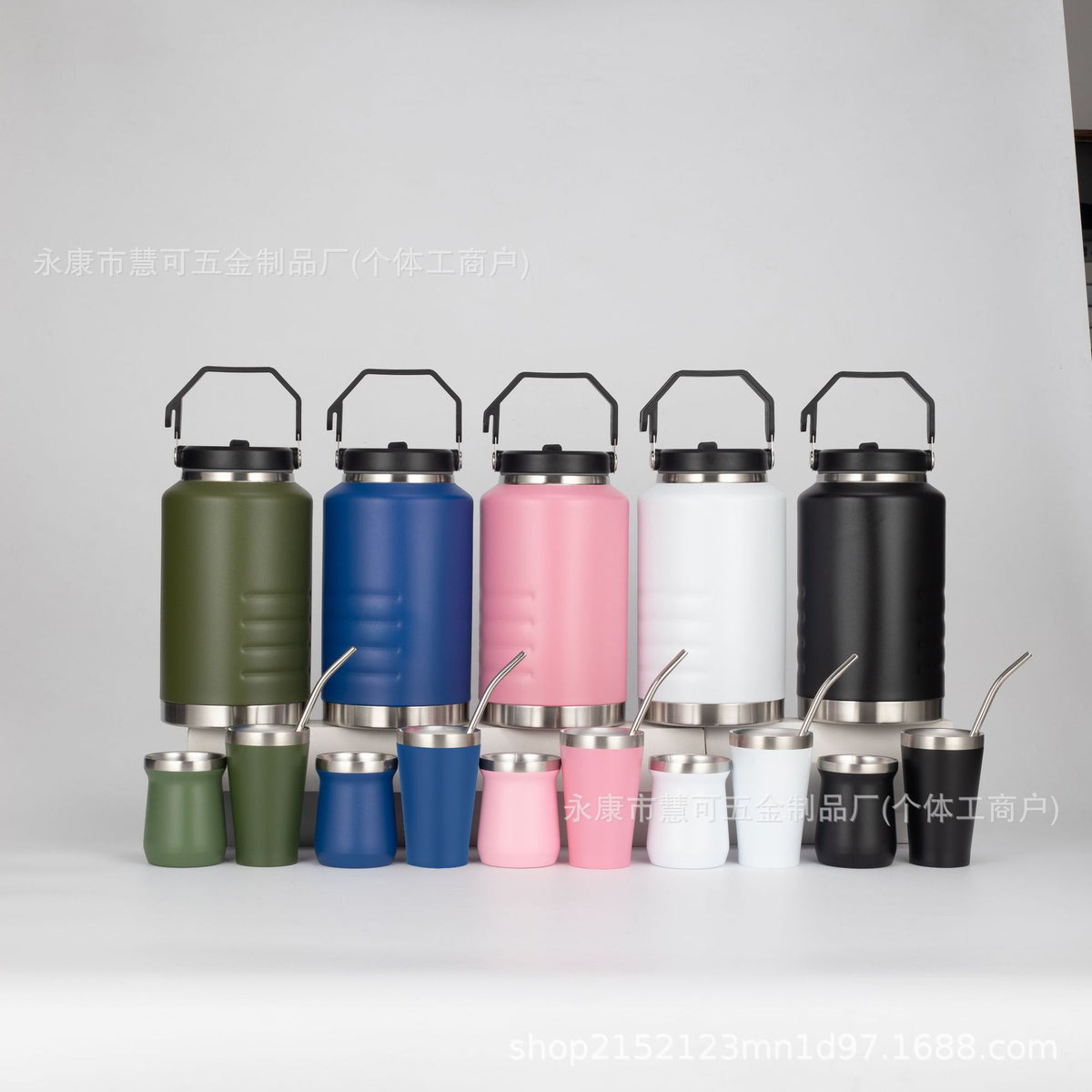 Large Capacity 304 Stainless Steel Insulated Water Bottle with Handle for Sports & Outdoors