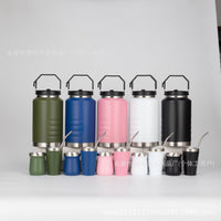 Large Capacity 304 Stainless Steel Insulated Water Bottle with Handle for Sports & Outdoors