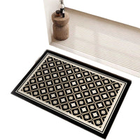 Japanese Style Minimalist Line Diatomaceous Earth Bath Mat Absorbent Non-Slip Bathroom Floor Mat Luxury Design