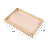 Bamboo Wood Necklace and Bracelet Display Tray for Jewelry Organization