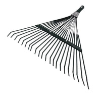 22-Tooth Steel Wire Rake for Garden and Yard Cleaning, Leaf Collection