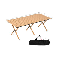 Portable Folding Camping Table with Integrated Grill for Outdoor Picnics and Home Use