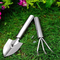 Mini Garden Tool Set, Stainless Steel Hand Trowel, Rake, Shovel for Potted Plants, Outdoor Gardening, Soil Loosening