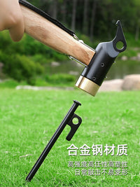 Outdoor Tent Stakes with Wind Ropes and Hammer Set for Camping and Beach Canopies