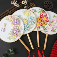 Quilling Art DIY Handcraft Kit with Wooden Fan for Beginners