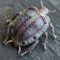 Siberian Beetle Brooch Pin Original Design Insect Jewelry