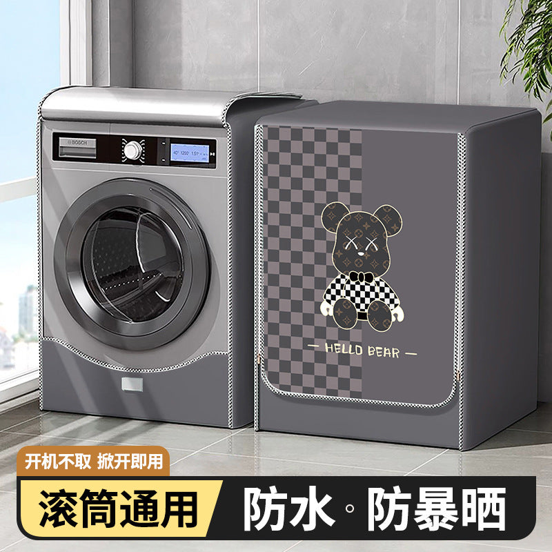 Washing Machine Cover Waterproof Sunscreen Dustproof for Front Load and Top Load Washers