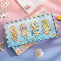 Romantic Ocean Series Metal Bookmark Gift Set with Tassels