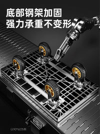 Foldable Platform Hand Truck with Guardrail, Heavy-Duty Mover Dolly for Home, Office, and Logistics