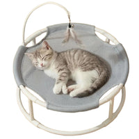 All-Season Elevated Cat Hammock Bed with Removable Washable Cushion