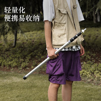 3-Section Telescopic Aluminum Tarp Poles for Outdoor Camping and Sun Shelters, 230cm Adjustable