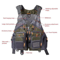Outdoor Breathable Fishing Vest with Adjustable Straps