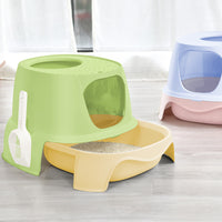 Double-Layer EVA Cat Litter Mat with Honeycomb Design, Foldable and Odor-Proof