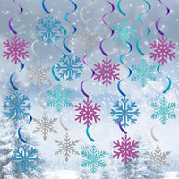 Christmas Snowflake Swirl Hanging Decorations for Winter Holiday Parties