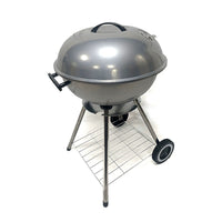Portable Outdoor Camping BBQ Grill with Wheels - Elevated Patio Fire Pit for Roasting and Stewing