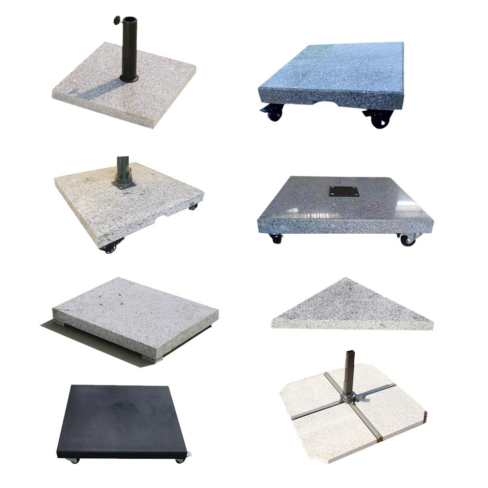 Outdoor Patio Umbrella Base, Marble Heavy Duty Round Umbrella Stand for Cantilever & Market Umbrellas