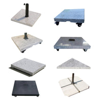 Outdoor Patio Umbrella Base, Marble Heavy Duty Round Umbrella Stand for Cantilever & Market Umbrellas