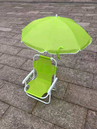 Portable Folding Beach Chair with Adjustable Sun Umbrella for Kids