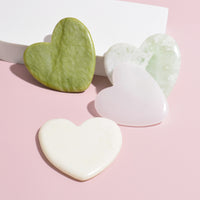 Heart-Shaped Jade Gua Sha Board for Facial Massage