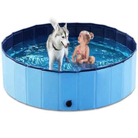Foldable Pet Swimming Pool and Bathtub for Dogs and Cats, Portable Bathing Tub for Large Breeds