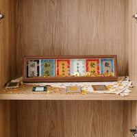 Chinese Style Song Brocade Calligraphy Display Frame with Glass Panel