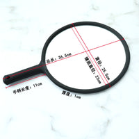 Large Round Handheld Salon Mirror with Handle for Hairdressing and Makeup