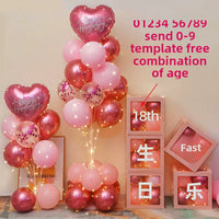 18th Birthday Party Decoration Kit with Balloons for Girls and Boys