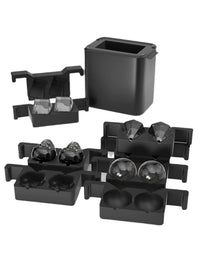 Cocktail Ice Cube Molds for Whiskey and Drinks - Diamond, Skull, Rose, Wave Shapes