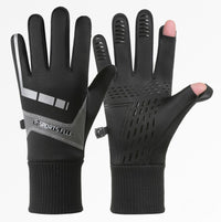 Winter Cycling Gloves with Flip-Top Fingerless Design, Touchscreen Compatible, Waterproof & Warm for Motorcycle and Outdoor Sports