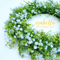 Artificial Eucalyptus Gypsophila Wreath for Door Wall Decor & Wedding Photography