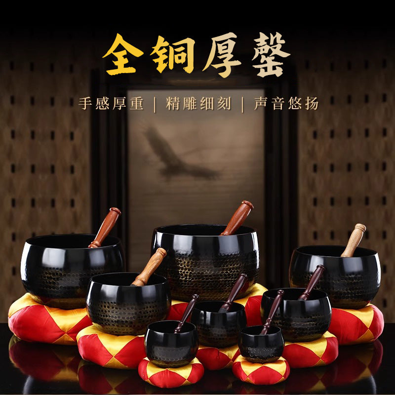 Taiwanese Bronze Singing Bowl Buddhist Altar Bell for Meditation and Rituals