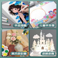 A4 A3 White Cardstock Drawing Paper for Kids, 4K 8K Thick Hard Black Card Paper for Students, 300g Marker Pencil Drawing Paper