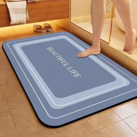 Modern Minimalist Diatomaceous Earth Bath Mat for Shower and Bathroom, Quick Dry Non-Slip Absorbent Mat