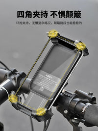 Bicycle Phone Mount Shockproof Handlebar Stem Holder for Mountain Road Bikes Cycling Navigation