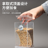 No-Mess Automatic Bird Feeder for Parrots and Small Birds, External Mount, Splash-Proof