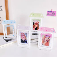 Cute Korean Style Rotating House Photo Card Holder Display Stand