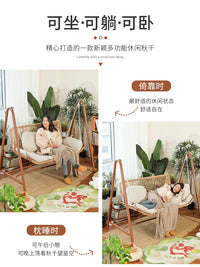 Outdoor Patio Swing Chair Double Hammock Villa Balcony Rocking Chair Garden Swing Chair Hanging Chair