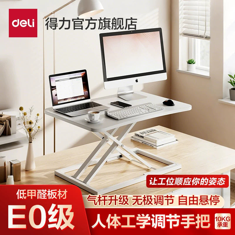 Deli Adjustable Standing Desk Converter for Laptop and Monitor