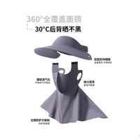 UV Protection Sun Visor Face Mask with Ice Silk Fabric and Brim for Summer Outdoor Activities