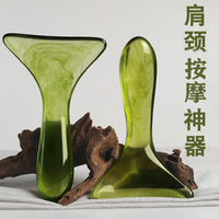 Gua Sha Acupressure Massage Tool for Shoulder, Neck, Back, and Legs - Meridian Scraping and Lifting