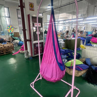 Kids Indoor Outdoor Pod Swing Hammock Chair with Inflatable Cushion