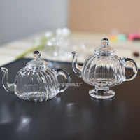1:12 Dollhouse Miniature Glass Teapot and Coffee Cup Set