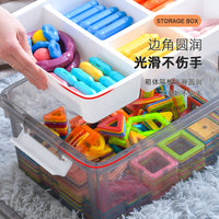 Xitianlong Stackable Plastic Storage Bins with Lids for Toys, Building Blocks, and Parts