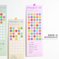 Project50 Self-Discipline Habit Tracker Planner with Countdown Calendar and DIY Wall Decor