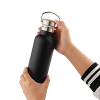 304 Stainless Steel Insulated Water Bottle with Handle, Frosted Portable Sports Kettle for Outdoor Travel