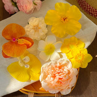 Flower Hair Clips for Women, Side Bangs Duckbill Clips, Cute Plumeria Hair Accessories for Travel & Beach