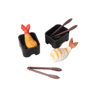 Dollhouse Miniature Japanese Food Set - Rice Balls, Shrimp Tempura, Jam