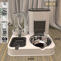 Automatic Pet Feeder with Water Dispenser and Stainless Steel Bowls for Cats and Dogs